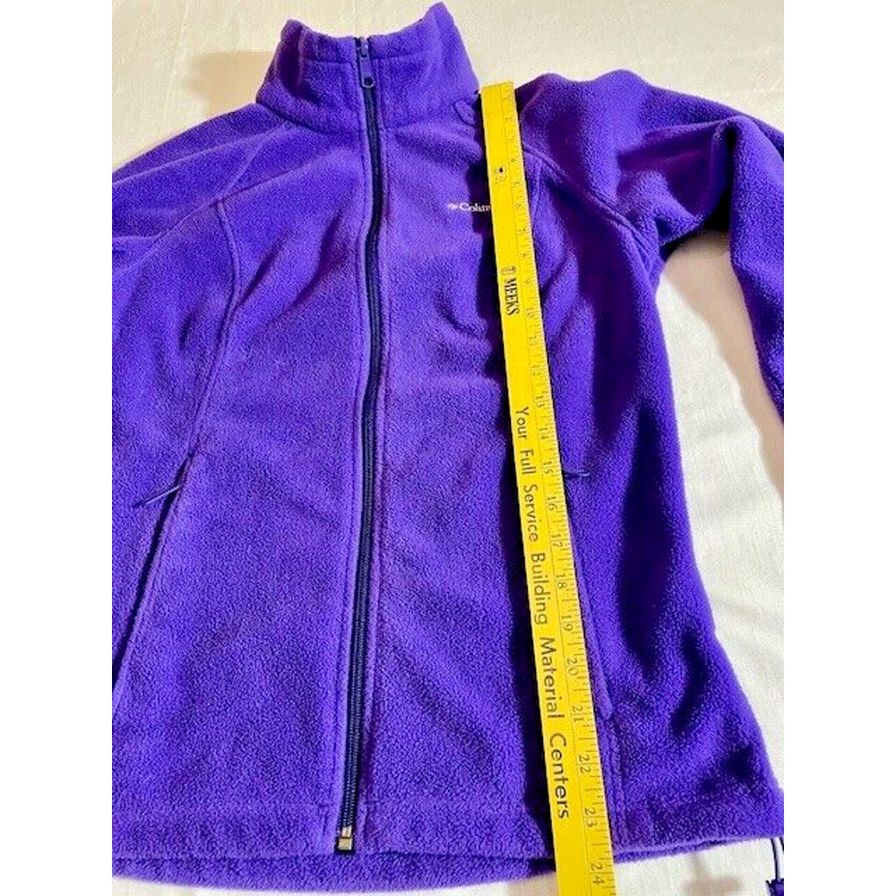 Womens Columbia Fleece Sweater Medium Purple Full Zip - Picture 2 of 11